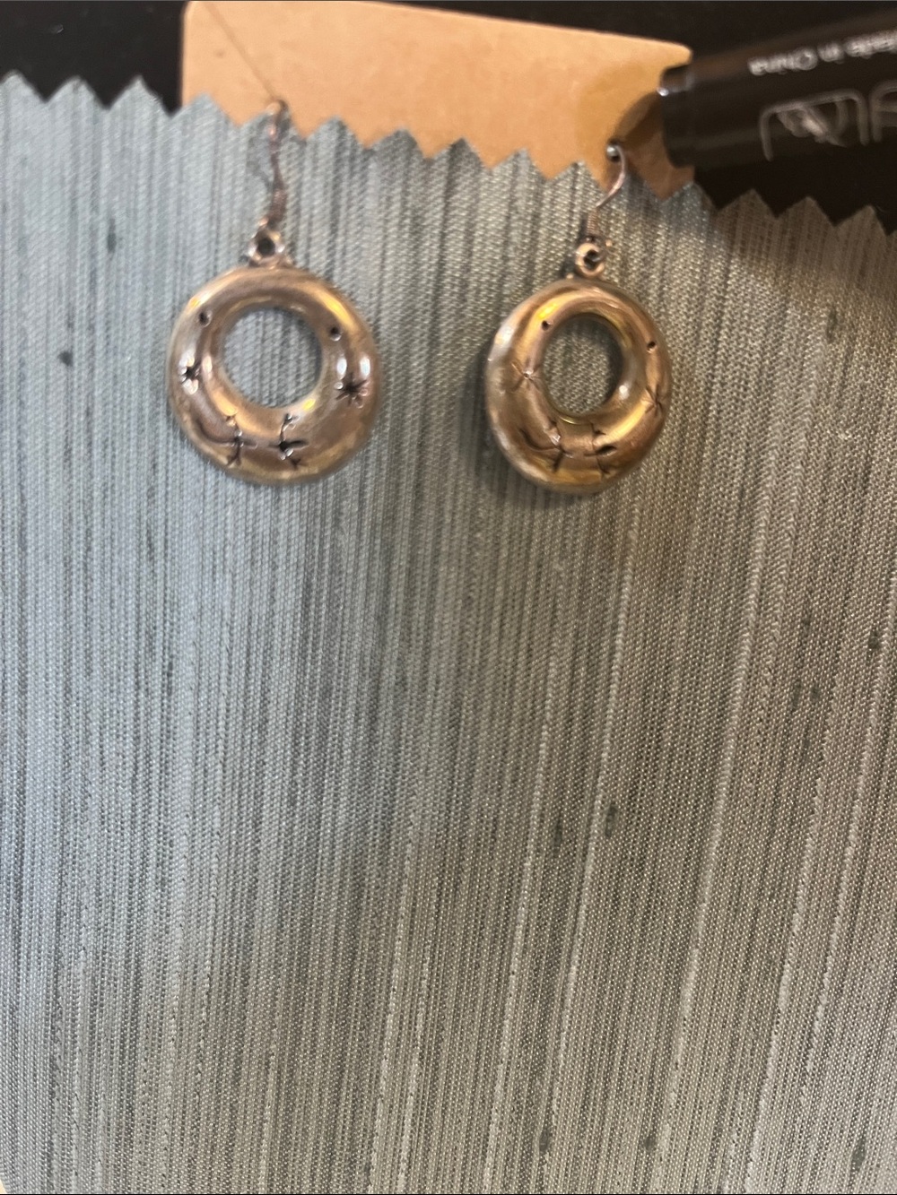 Sterling Silver Earrings with lizards lizard, and stars.